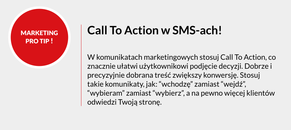 Call Toaction w SMS