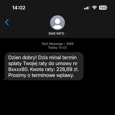 SMS dla windykacja