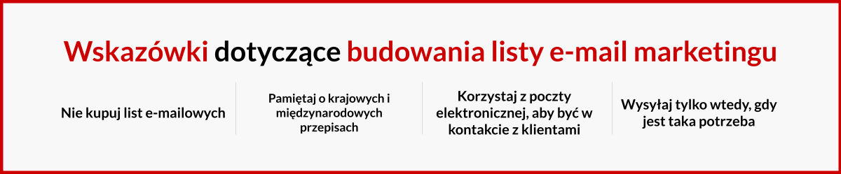 wskazówki dotyczące budowania listy mailingowej